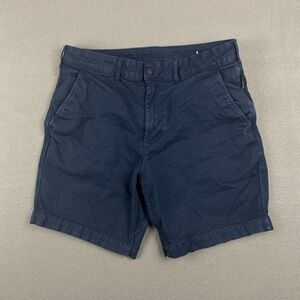 American Eagle Chino Shorts Mens 32* Dark Navy Tech Twill Classic Zip Pocket AEO